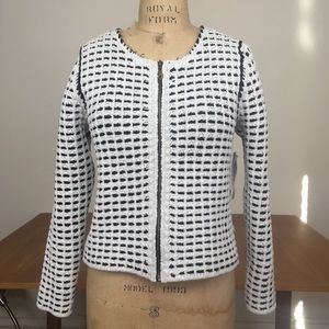 NWOT Chunky Cotton Knit, Zip-Up Cardigan